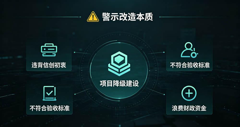 纠正项目降级建设